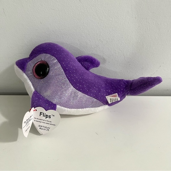 Ty The Beanie Boo's Flips Dolphin 2014 NWT - Picture 1 of 5